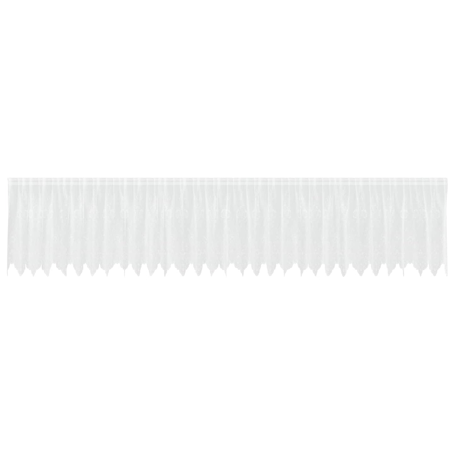 vidaXL Lace Curtain with Curtains Floral White 120 x 750 cm Polyester