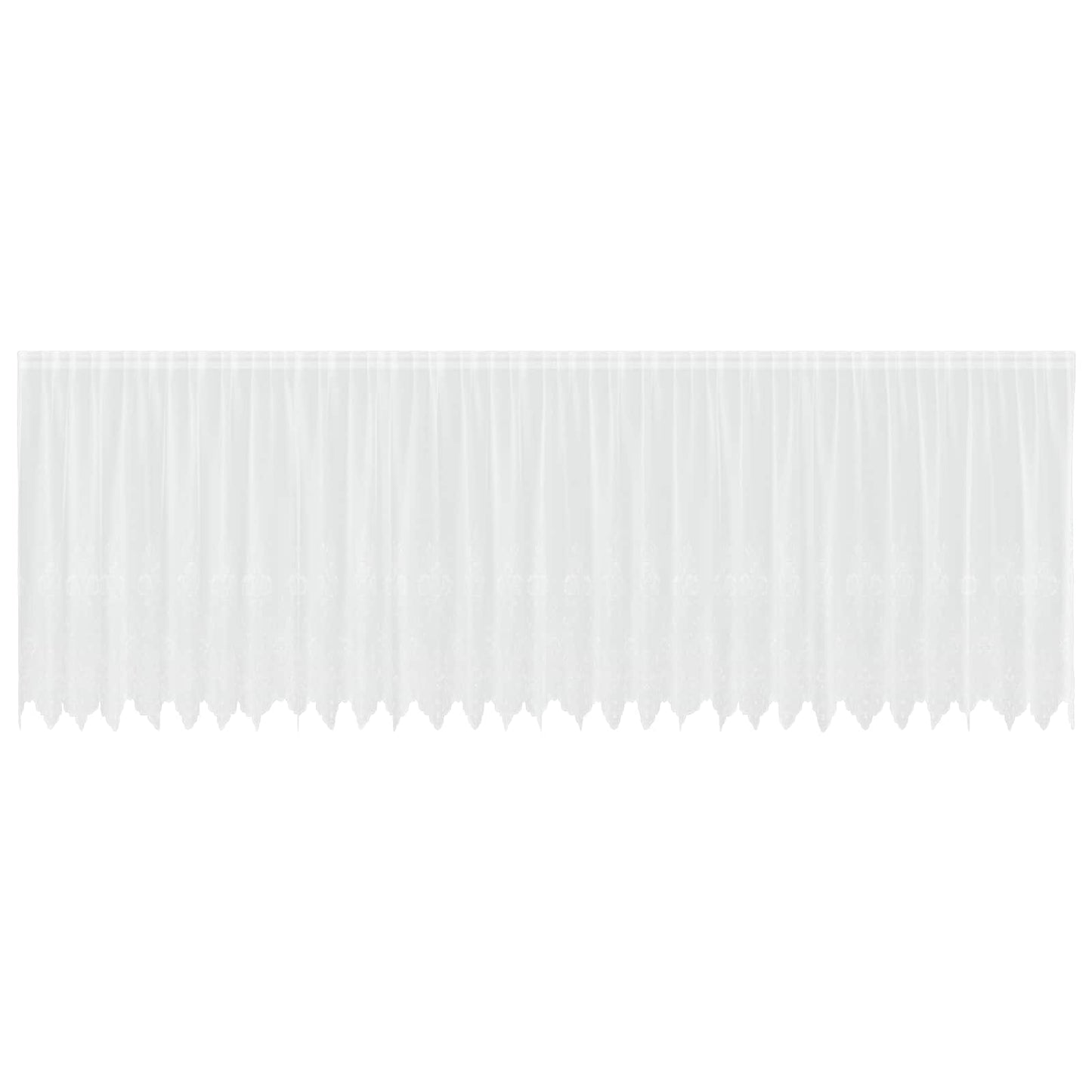 vidaXL Lace Curtain with Curtains Floral White 160 x 750 cm Polyester