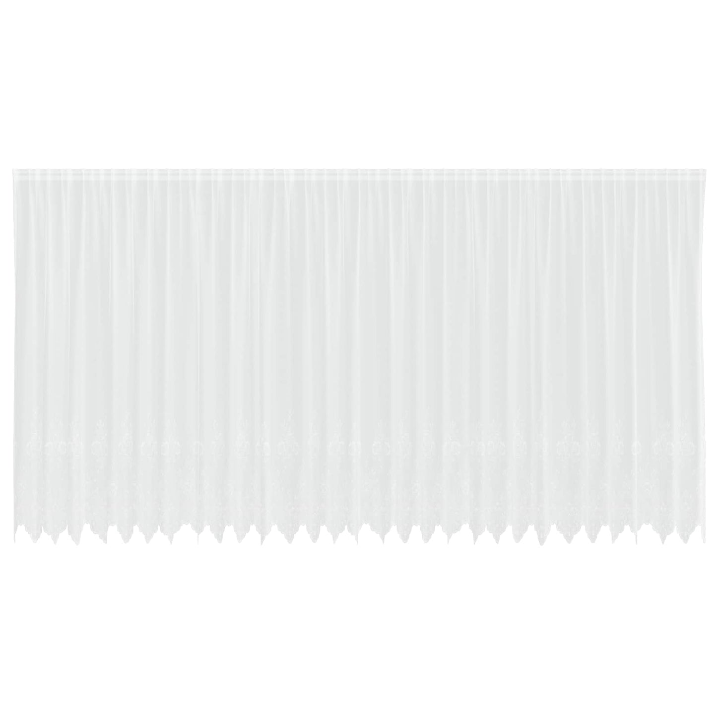 vidaXL Lace Curtain with Curtains Floral White 245 x 750 cm Polyester