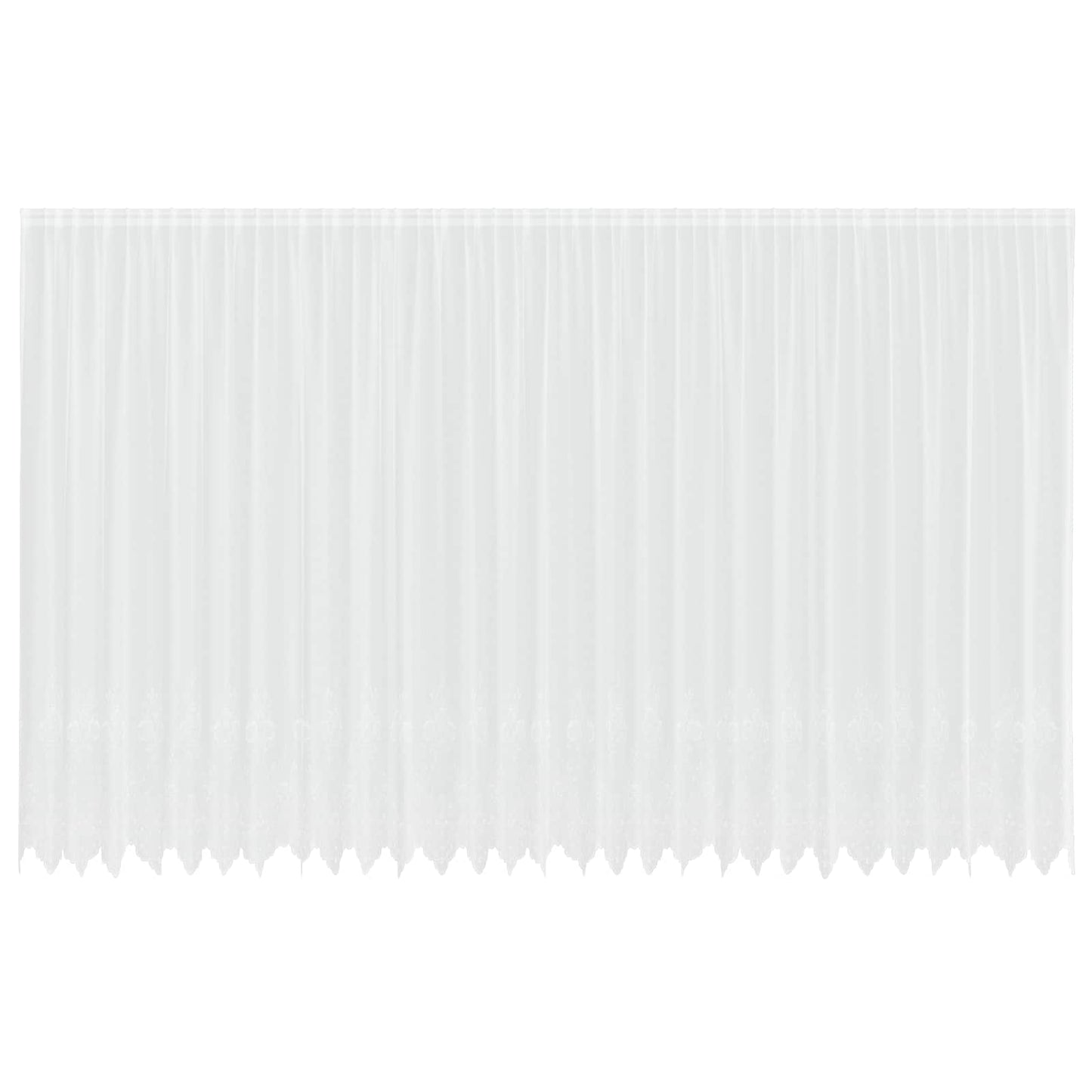vidaXL Lace Curtain with Curtains Floral White 260x750cm Polyester