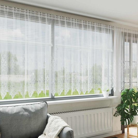 vidaXL Lace Curtain White 160 x 900 cm Polyester