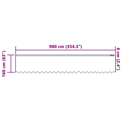 vidaXL Lace Curtain with Curtains Floral White 160 x 900 cm Polyester