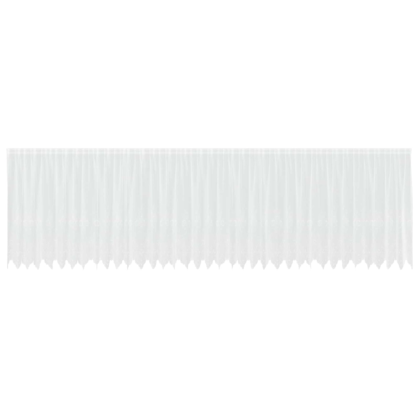 vidaXL Lace Curtain with Curtains Floral White 180 x 900 cm Polyester