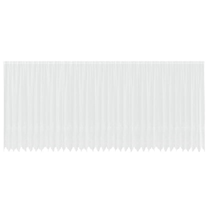 vidaXL Lace Curtain with Curtains Floral White 200 x 900 cm Polyester