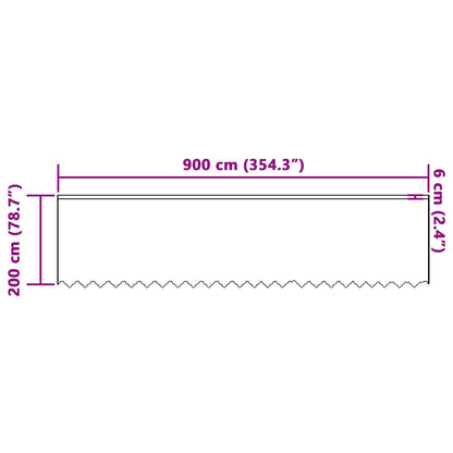 vidaXL Lace Curtain with Curtains Floral White 200 x 900 cm Polyester