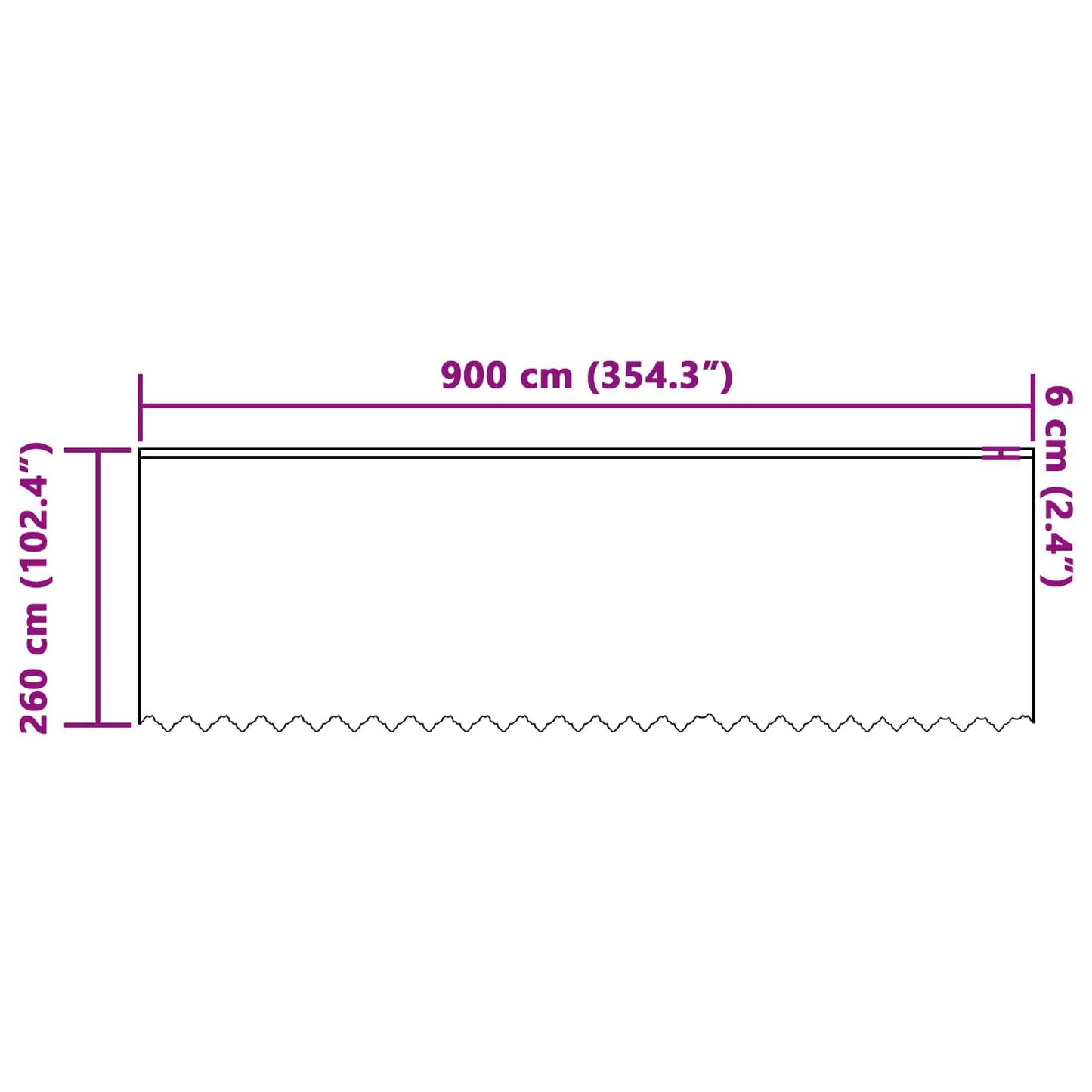 vidaXL Lace Curtain with Curtains Floral White 260 x 900 cm Polyester