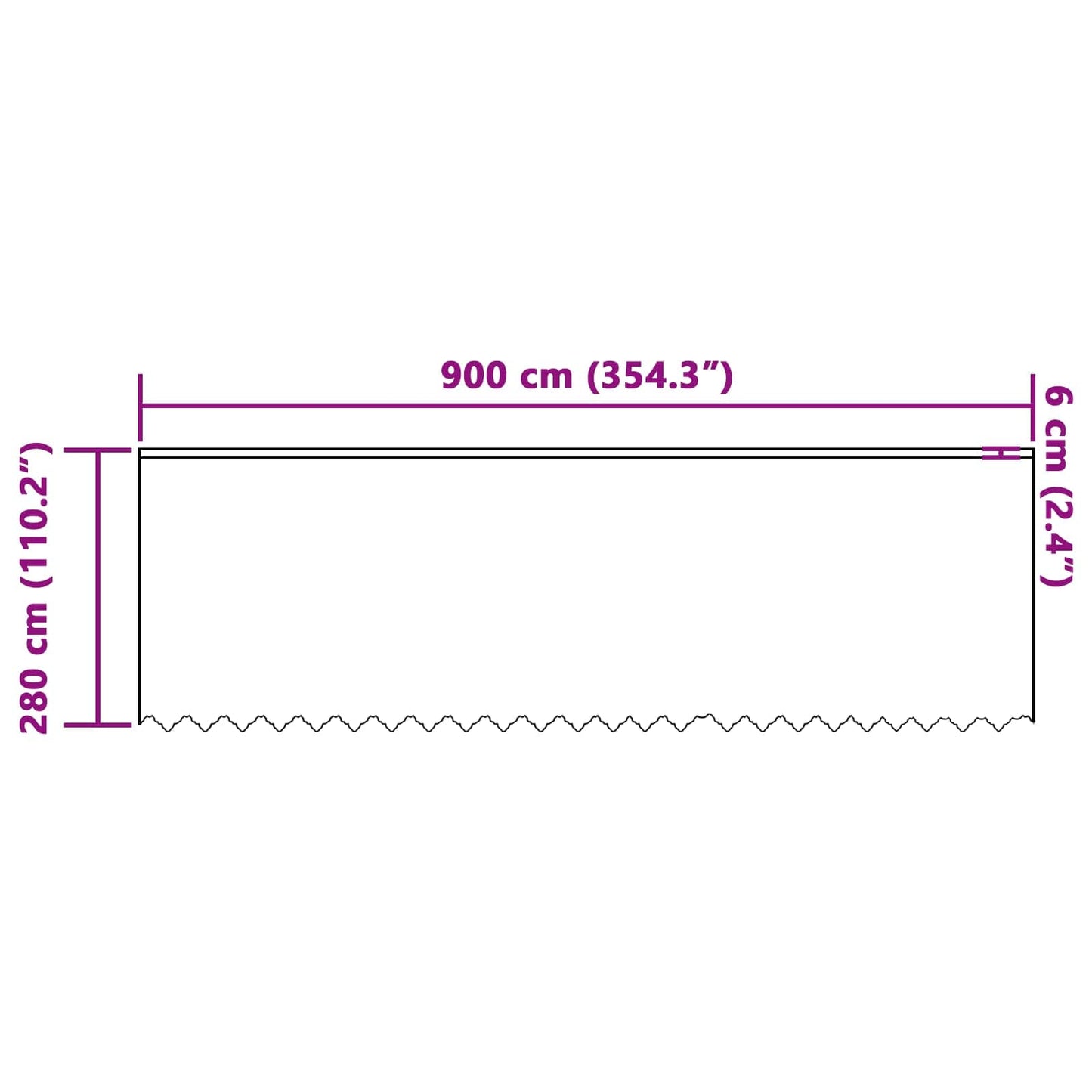 vidaXL Lace Curtain with Curtains Floral White 280 x 900 cm Polyester