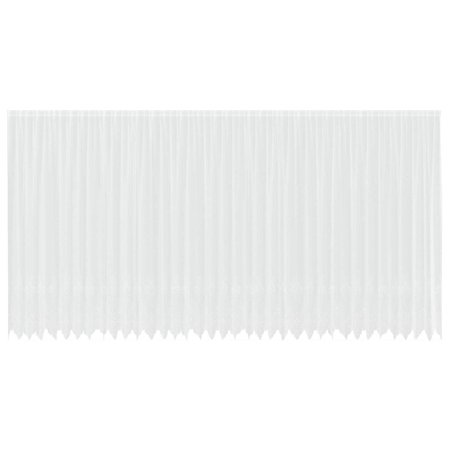 vidaXL Lace Curtain with Curtains Floral White 300 x 900 cm Polyester