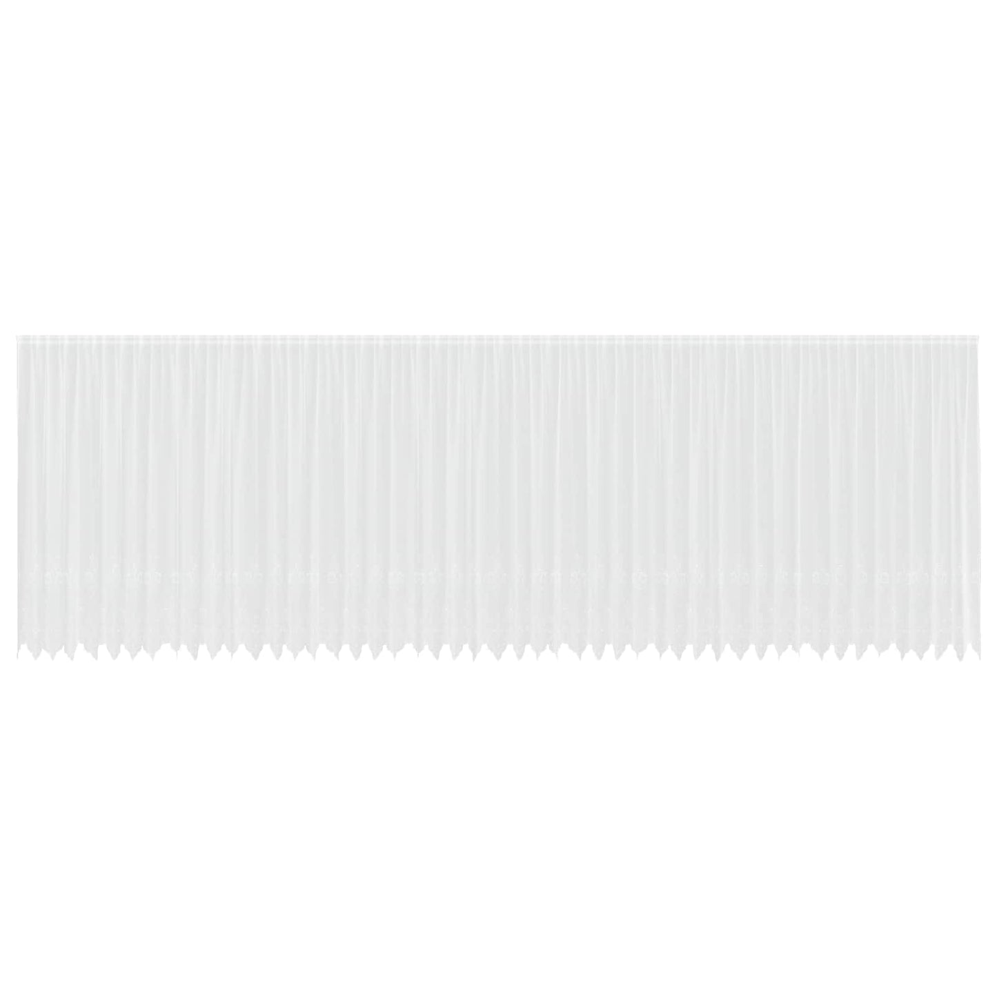 vidaXL Lace Curtain with Curtains Floral White 240 x 1200 cm Polyester