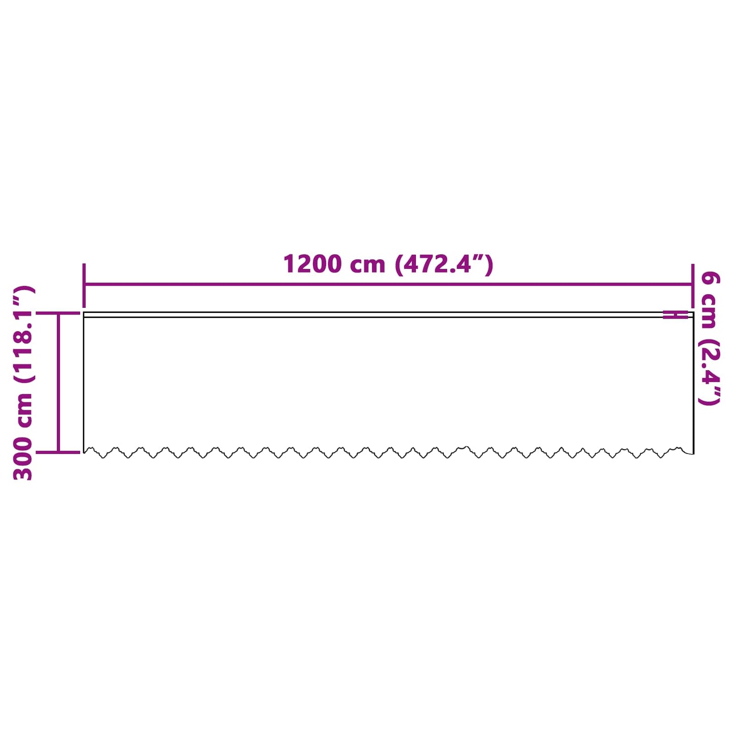 vidaXL Lace Curtain with Curtains Floral White 300 x 1200 cm Polyester