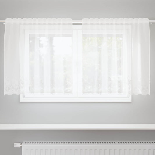vidaXL Lace Curtain White 80 x 150 cm Polyester
