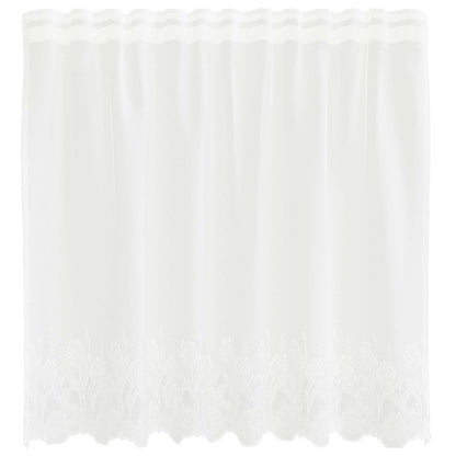 vidaXL Lace Curtain with Curtains Floral White 100 x 150 cm Polyester