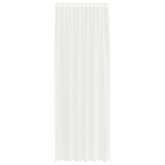 vidaXL Lace Curtain White 260 x 150 cm Polyester