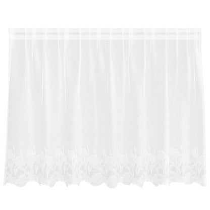 vidaXL Lace Curtain with Curtains White 200 x 120 cm Polyester