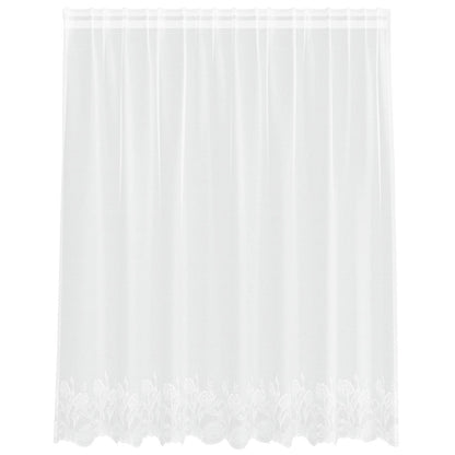 vidaXL Lace Curtain with Curtains Floral White 140 x 200 cm Polyester