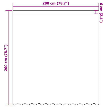vidaXL Lace Curtain with Curtains Floral White 200 x 200 cm Polyester