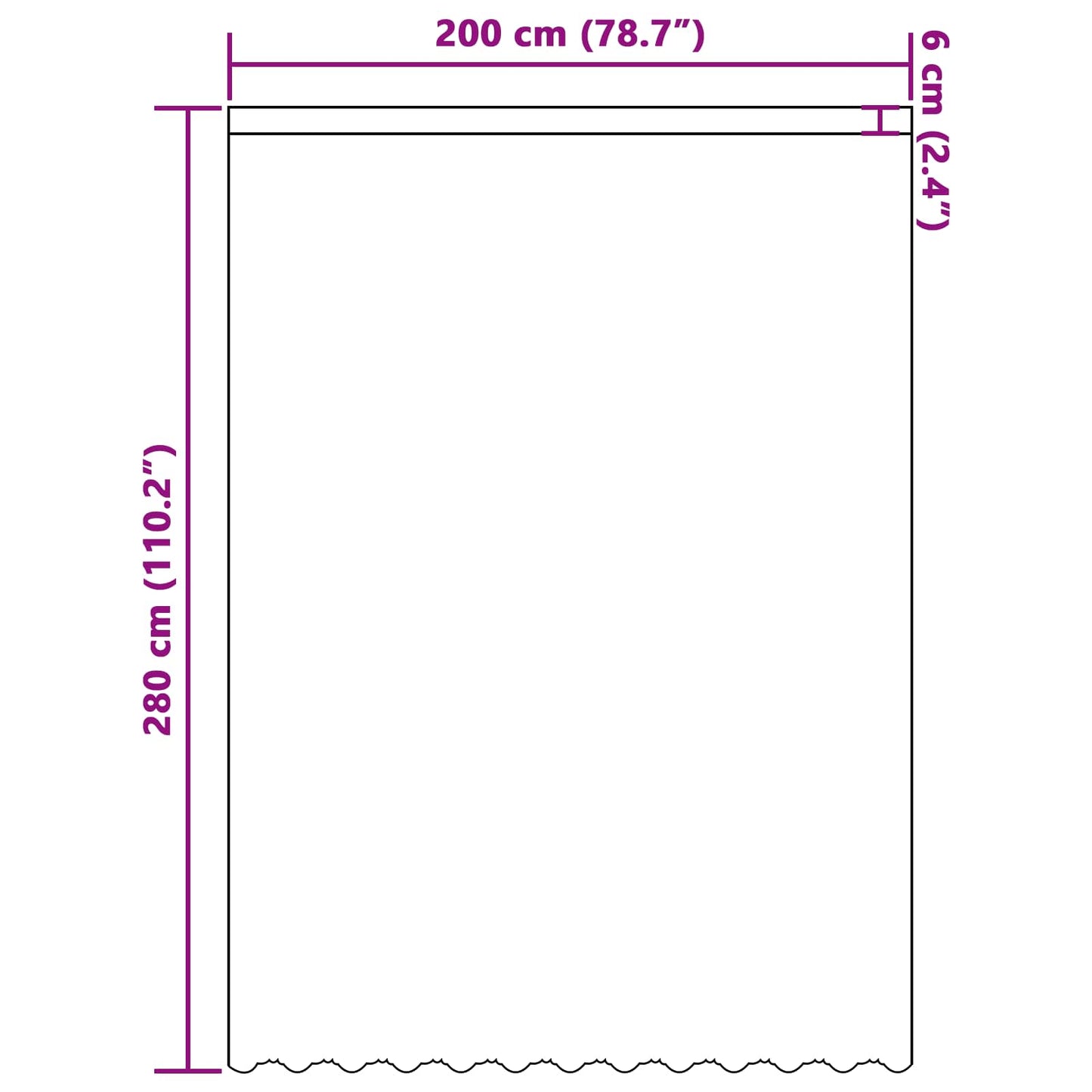 vidaXL Lace Curtain with Curtains Floral White 280 x 200 cm Polyester