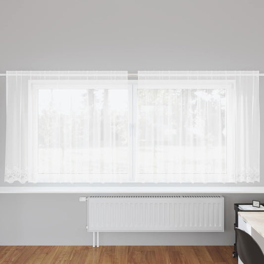 vidaXL Lace Curtain White 160 x 300 cm Polyester
