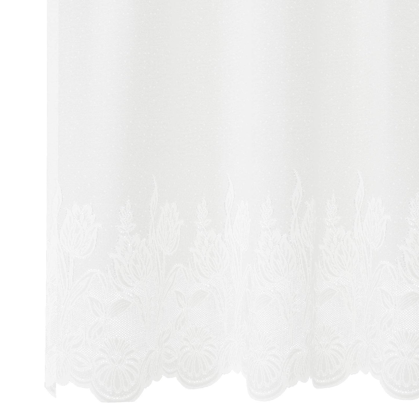 vidaXL Lace Curtain with Curtains Floral White 200 x 300 cm Polyester