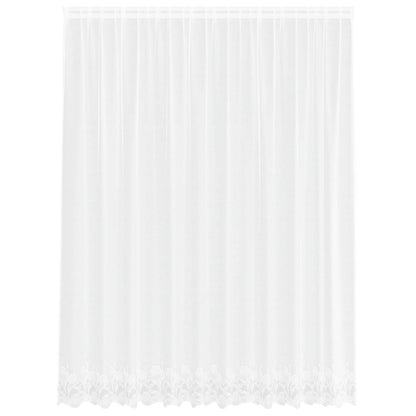 vidaXL Lace Curtain with Curtains Floral White 200 x 300 cm Polyester