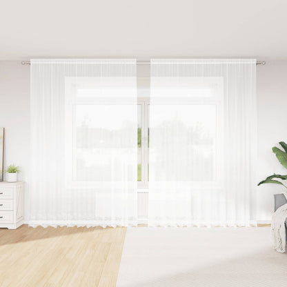 vidaXL Lace Curtain with Curtains Floral White 280 x 300 cm Polyester