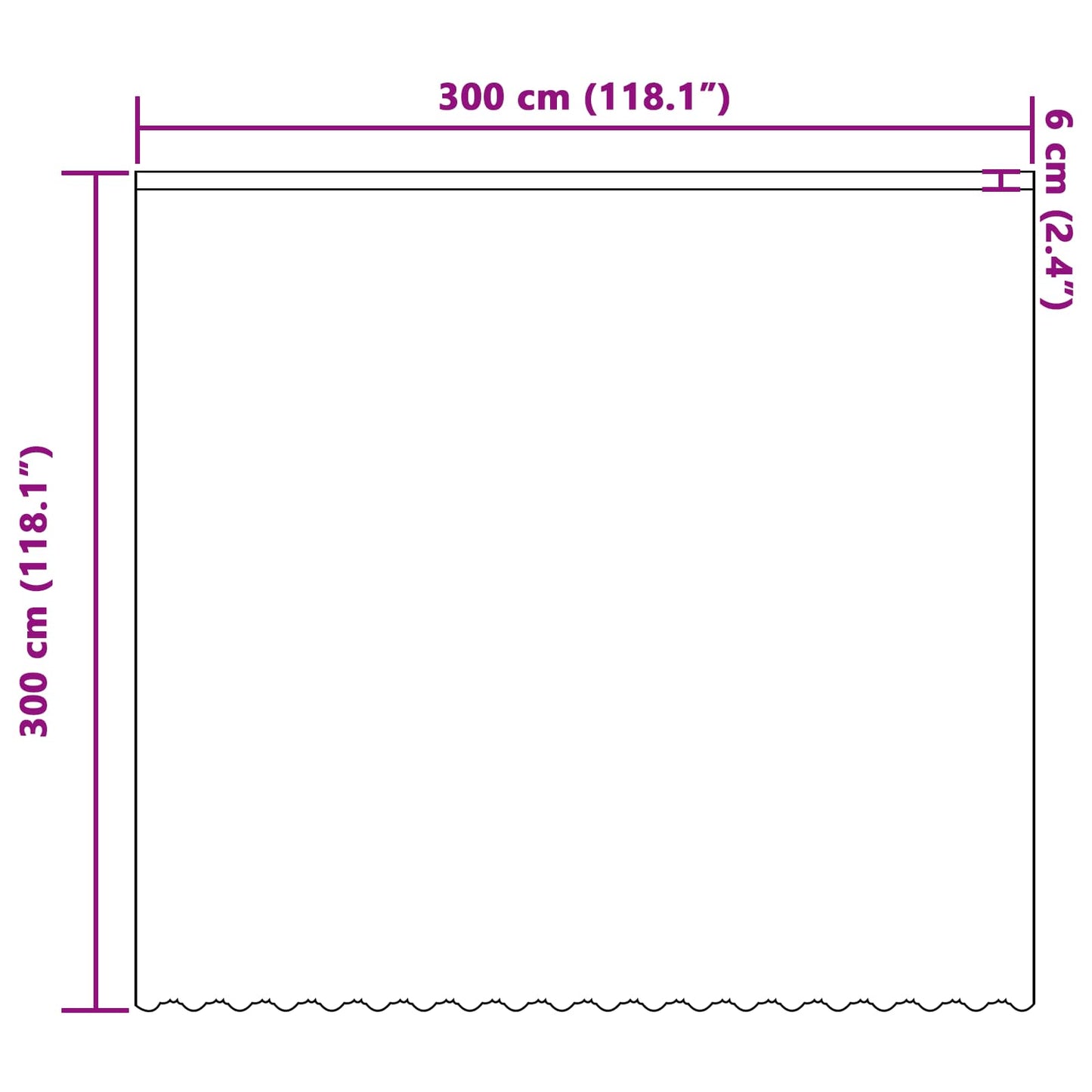 vidaXL Lace Curtain with Curtains Floral White 300 x 300 cm Polyester