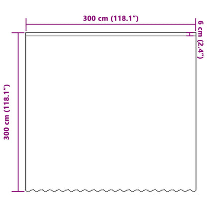 vidaXL Lace Curtain with Curtains Floral White 300 x 300 cm Polyester