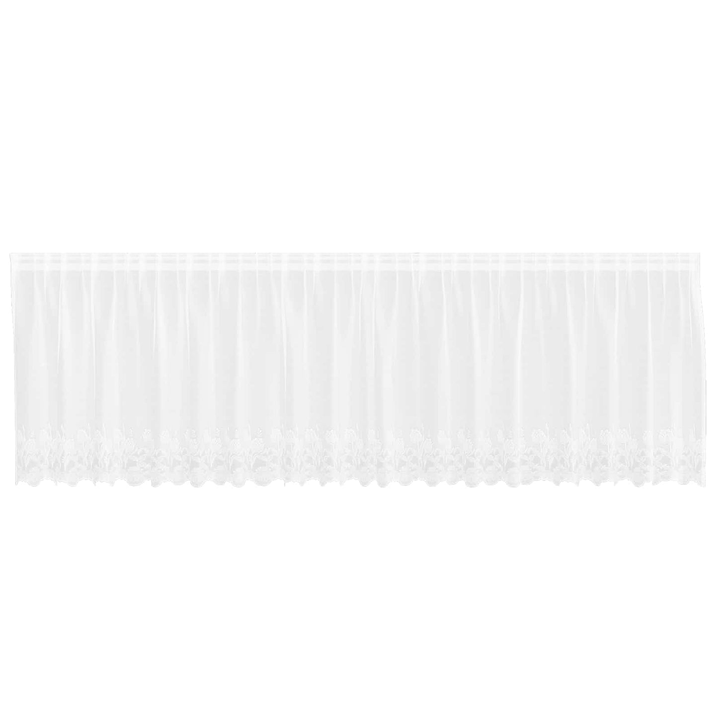 vidaXL Lace Curtain with Curtains White 500 x 120 cm Polyester