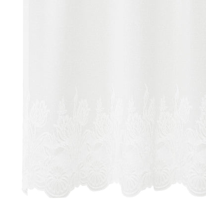 vidaXL Lace Curtain with Curtains Floral White 240 x 500 cm Polyester