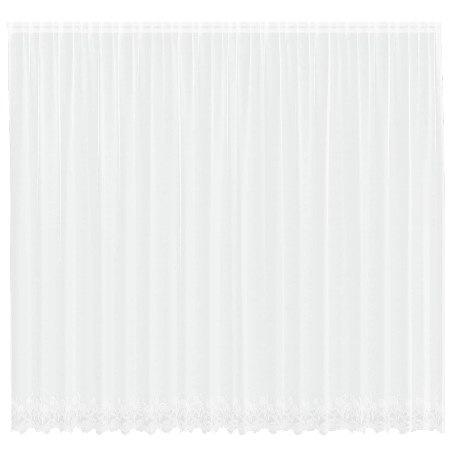 vidaXL Lace Curtain with Curtains Floral White 260 x 500 cm Polyester