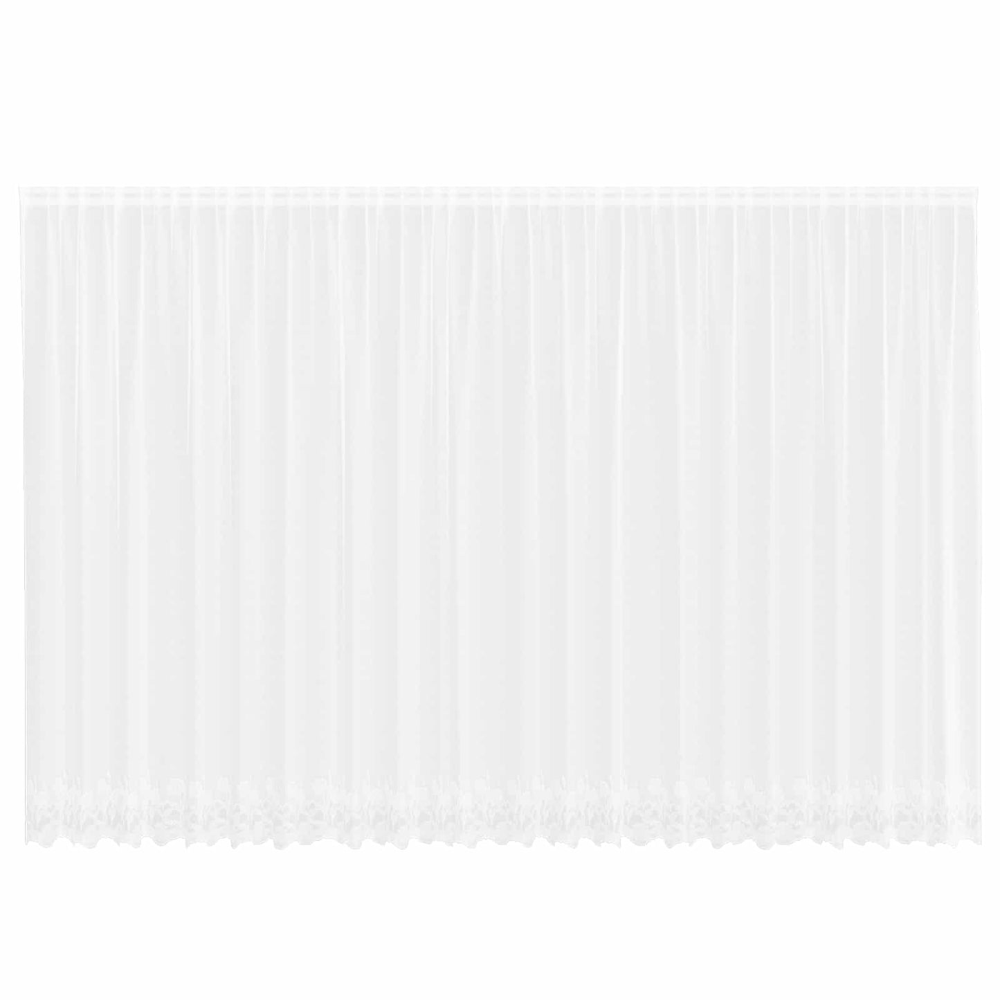 vidaXL Lace Curtain with Curtains Floral White 245 x 600 cm Polyester