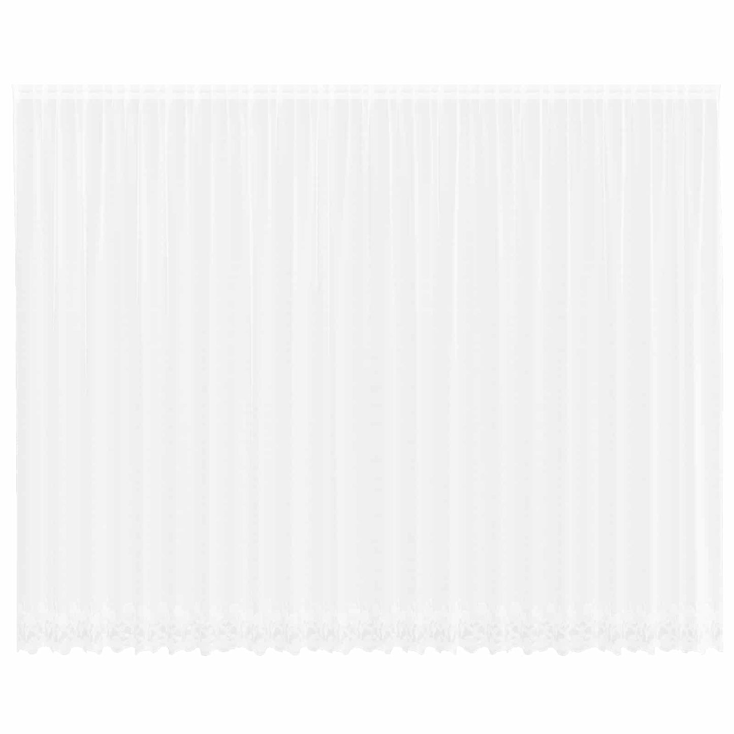 vidaXL Lace Curtain with Curtains Floral White 280 x 600 cm Polyester