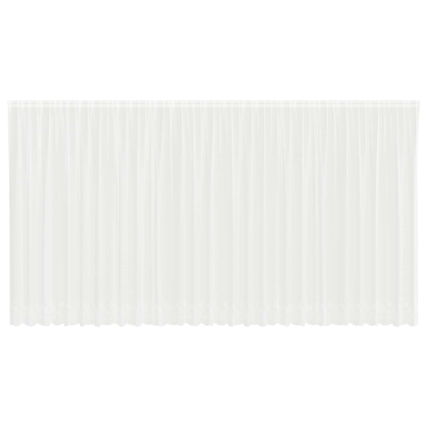 vidaXL Lace Curtain with Curtains Floral White 220 x 750 cm Polyester