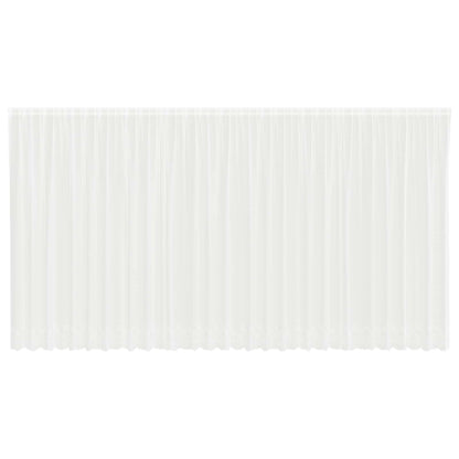 vidaXL Lace Curtain with Curtains Floral White 220 x 750 cm Polyester