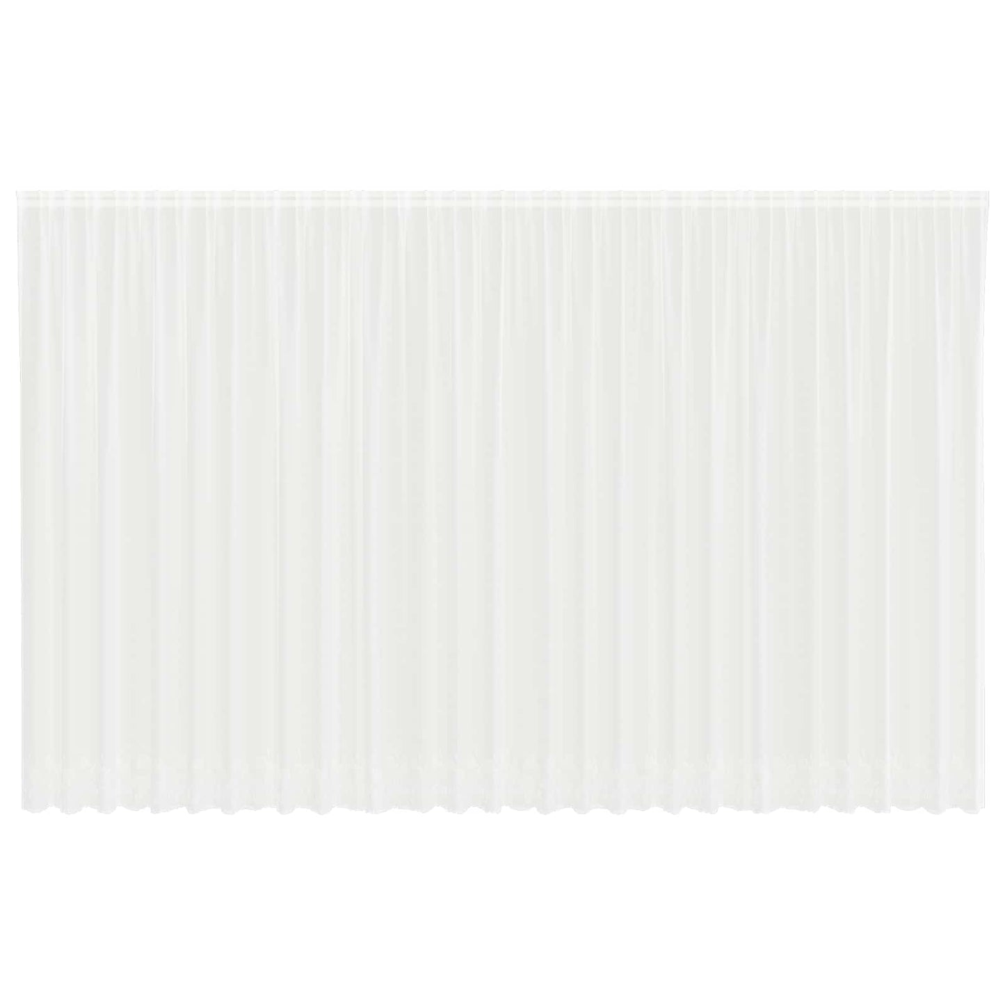 vidaXL Lace Curtain with Curtains Floral White 280 x 750 cm Polyester