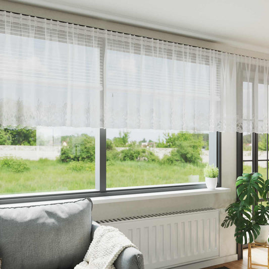 vidaXL Lace Curtain White 120 x 900 cm Polyester
