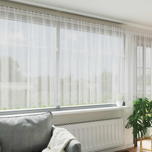 vidaXL Lace Curtain White 160 x 900 cm Polyester