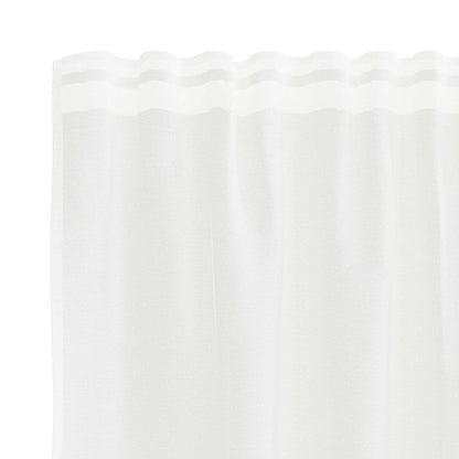 vidaXL Lace Curtain with Curtains Floral White 180 x 900 cm Polyester