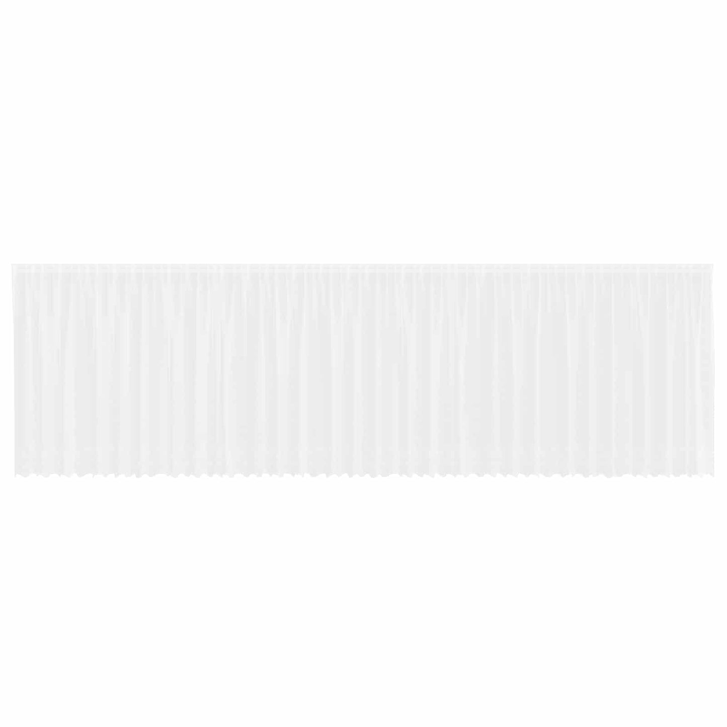 vidaXL Lace Curtain with Curtains Floral White 180 x 900 cm Polyester