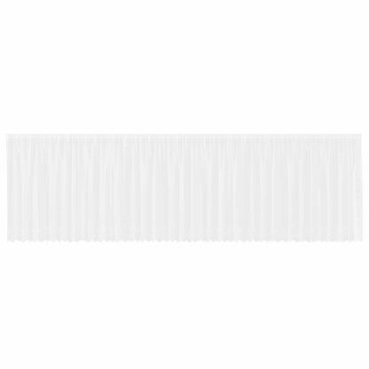 vidaXL Lace Curtain with Curtains Floral White 180 x 900 cm Polyester