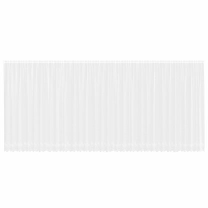vidaXL Lace Curtain with Curtains Floral White 245 x 900 cm Polyester