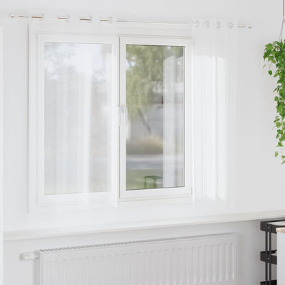 vidaXL Voile Curtain 2 pcs White 175 x 140 cm Polyester