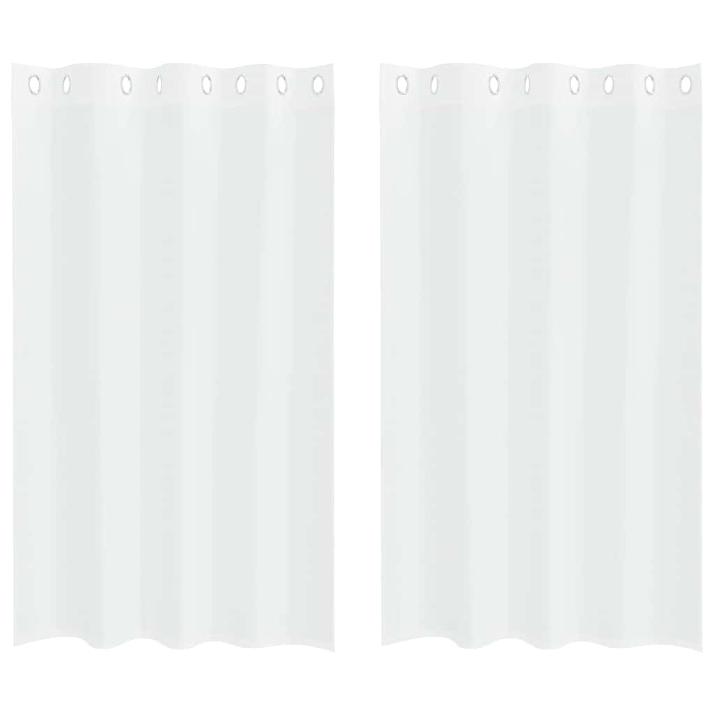vidaXL Voile Curtain 2 pcs White 175 x 140 cm Polyester