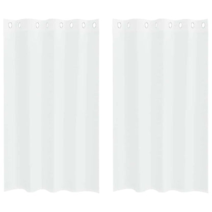 vidaXL Voile Curtain 2 pcs White 175 x 140 cm Polyester