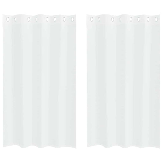 vidaXL Voile Curtain 2 pcs White 175 x 140 cm Polyester
