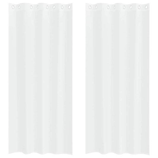 vidaXL Voile Curtain 2 pcs White 225 x 140 cm Polyester