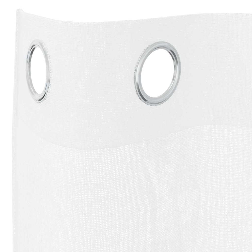 vidaXL Voile Curtain 2 pcs White 245 x 140 cm Polyester
