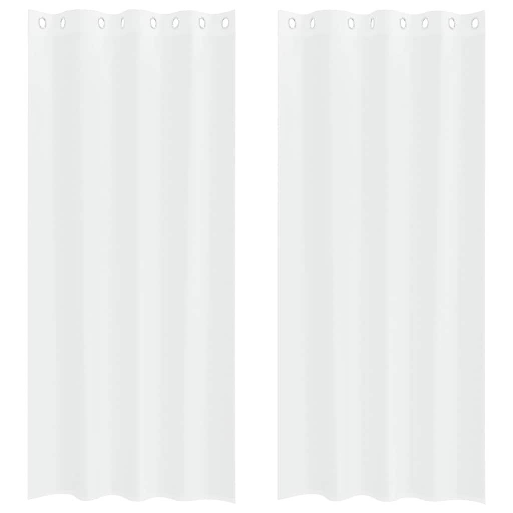 vidaXL Voile Curtain 2 pcs White 245 x 140 cm Polyester