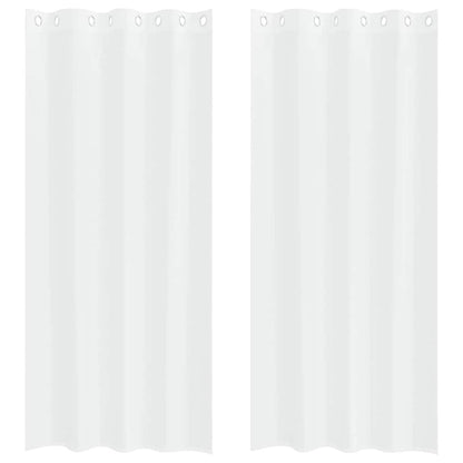 vidaXL Voile Curtain 2 pcs White 245 x 140 cm Polyester