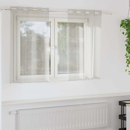 vidaXL Voile Curtain 2 pcs Cream 140 x 140 cm Polyester